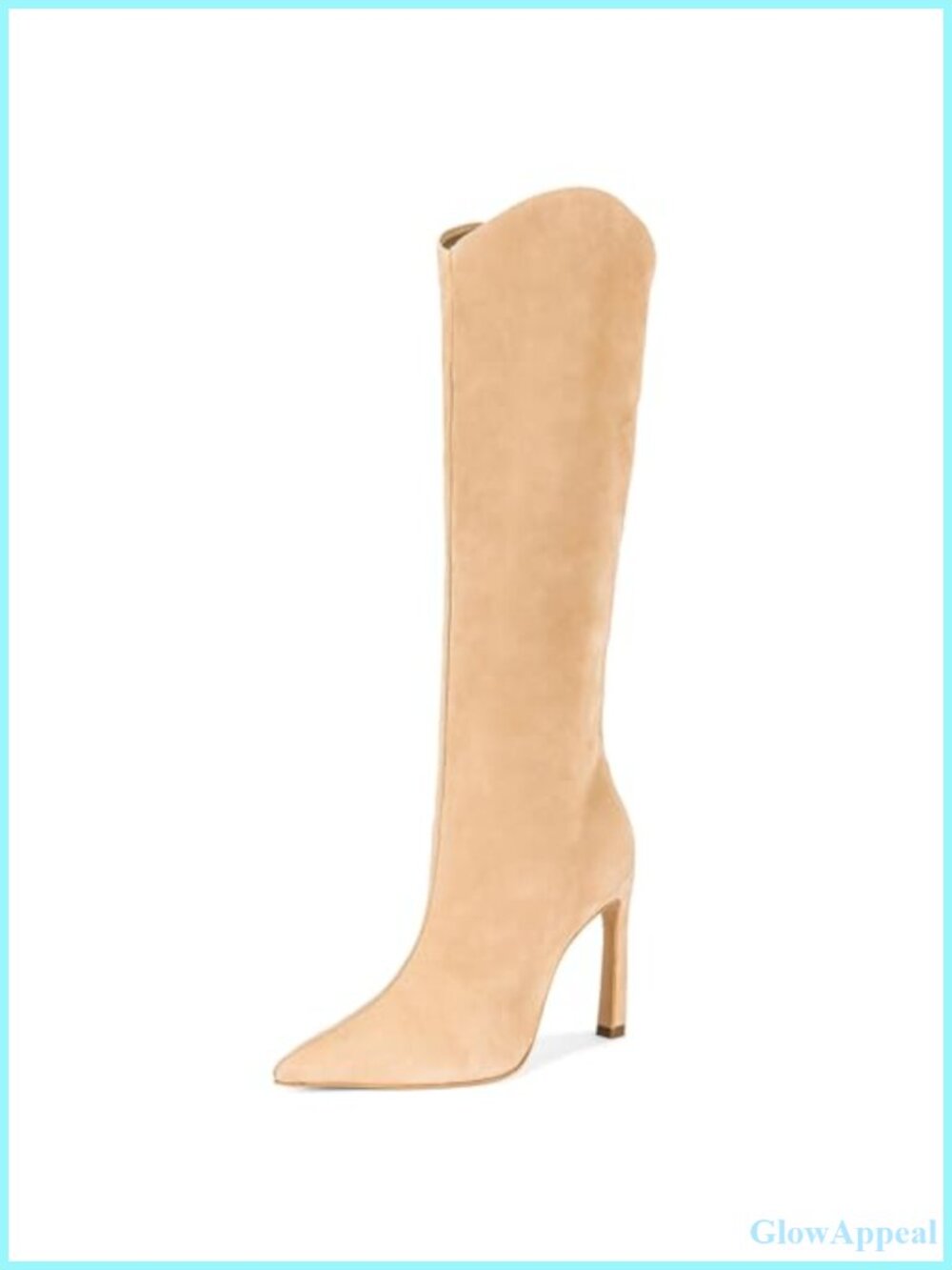 Women's Pointed Toe Stiletto Knee High Faux Suede Boots